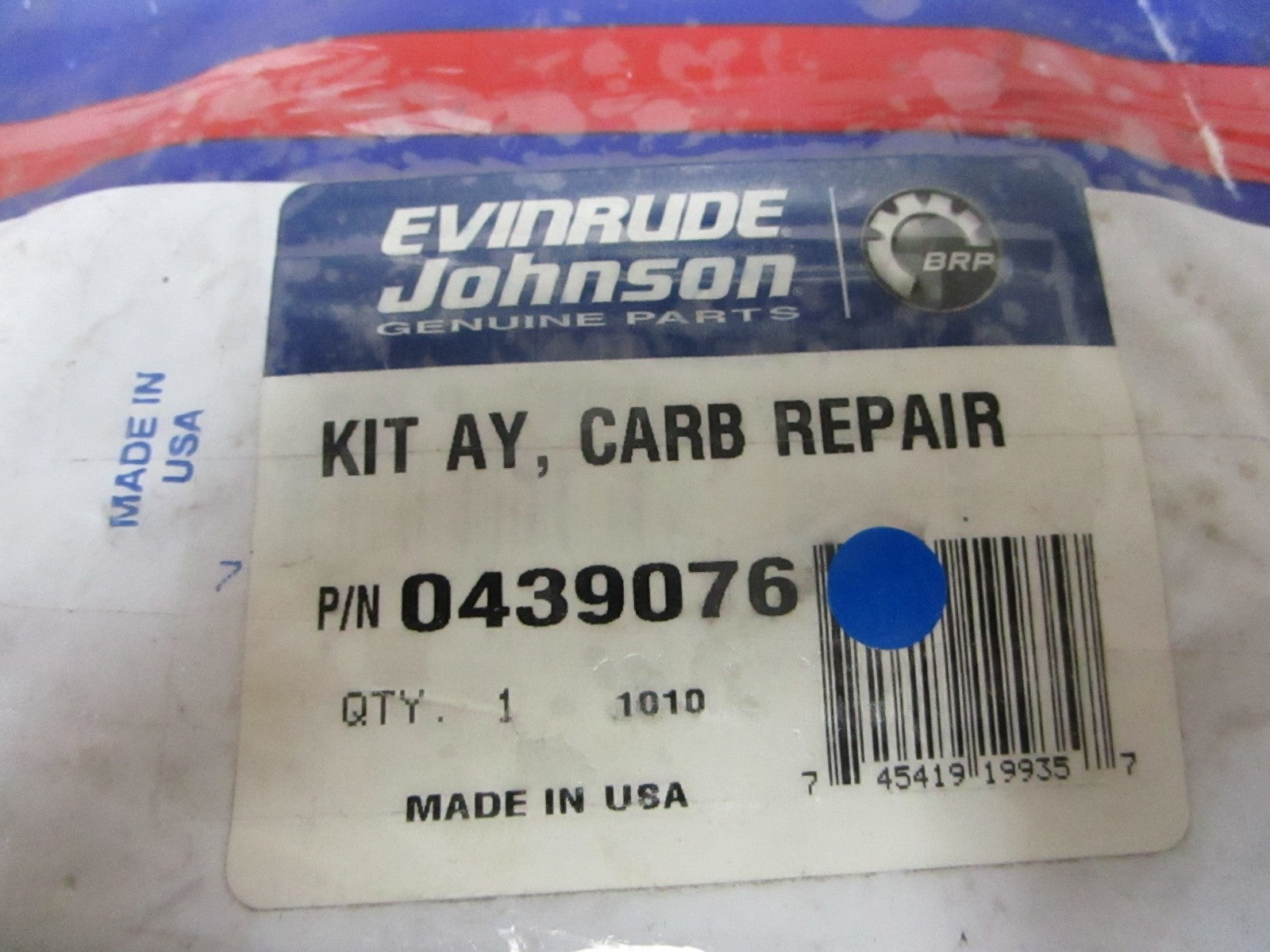 *NEW OEM* 0720 OMC Johnson Evinrude Carburetor Repair Kit 439076 0439076