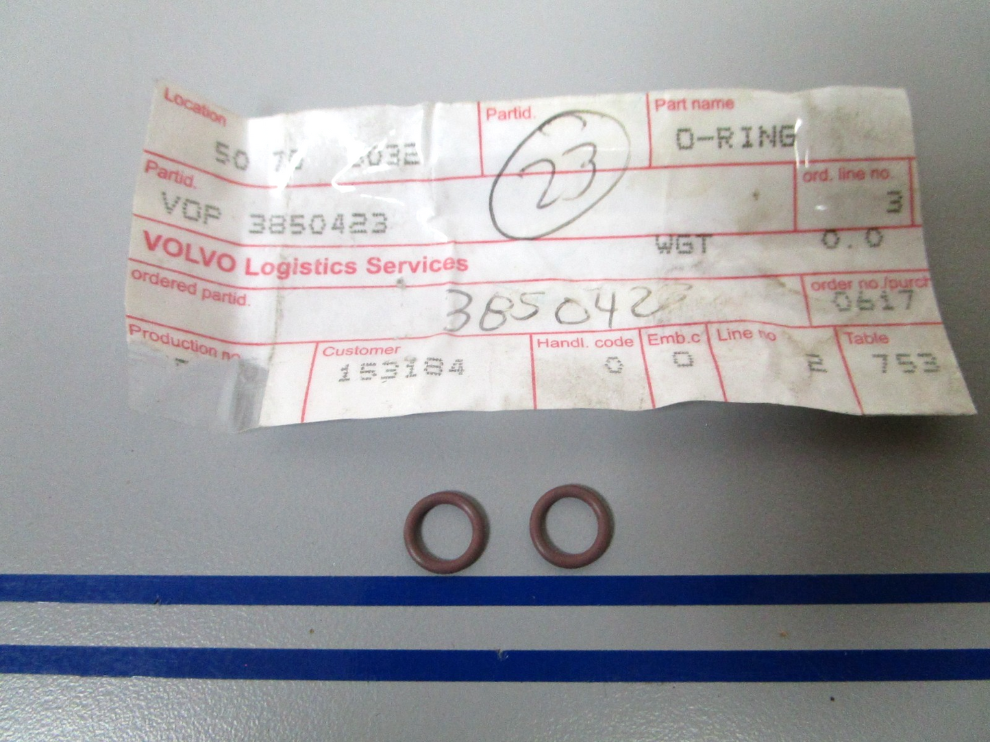 NEW OEM (LOT OF 2) 3850423 Volvo Penta O-Ring 0810