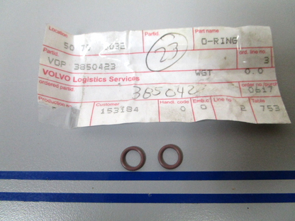 NEW OEM (LOT OF 2) 3850423 Volvo Penta O-Ring 0810