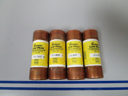 NEW OEM LPJ-30SP Bussman Low-Peak Dual Element Time Delay Class J Fuse (4) 0720