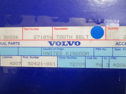 *NEW OEM* 0820 Volvo Penta Tooth Belt 271856