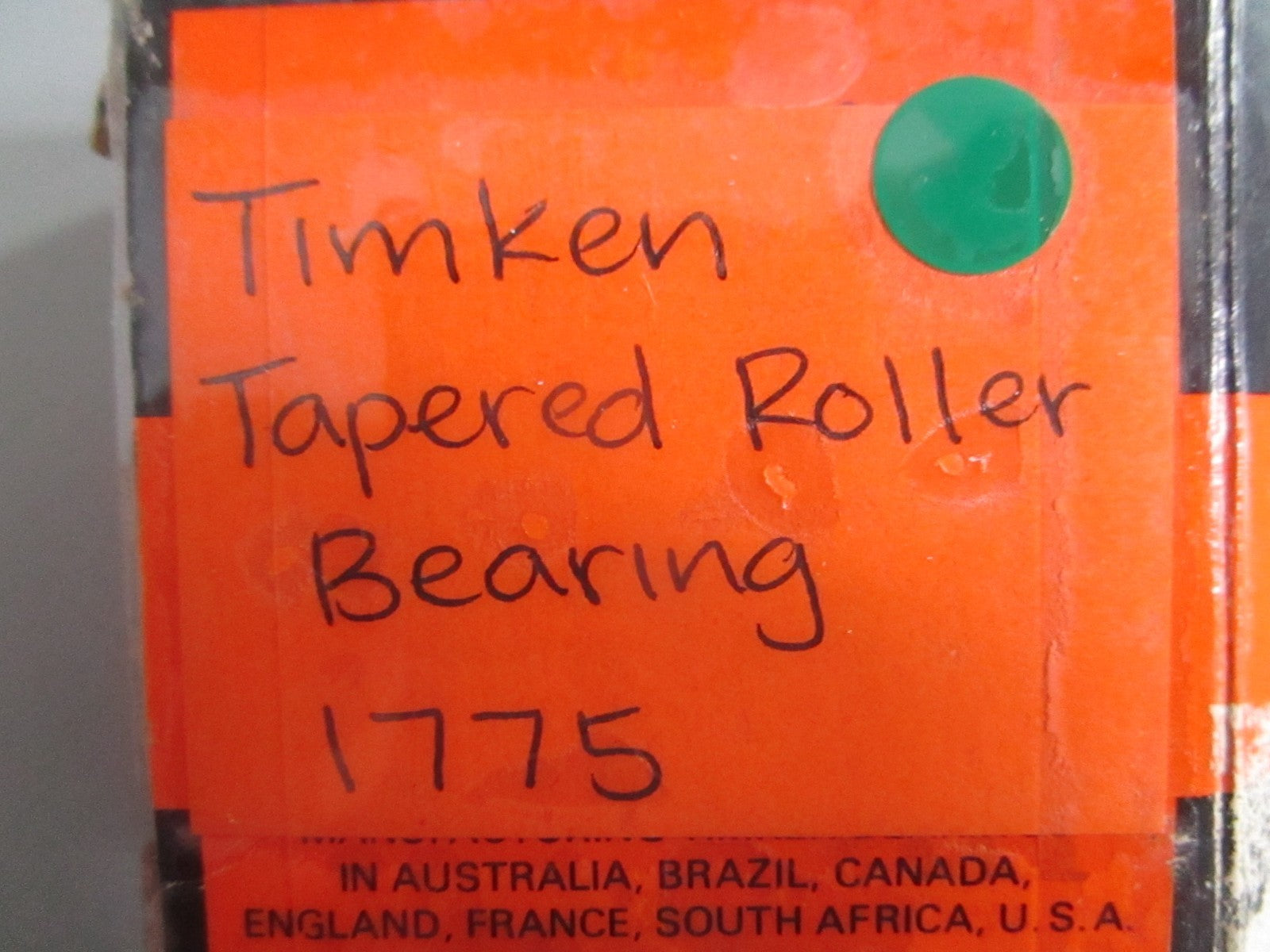 NEW OEM 1775 Timken Tapered Roller Bearing 0820