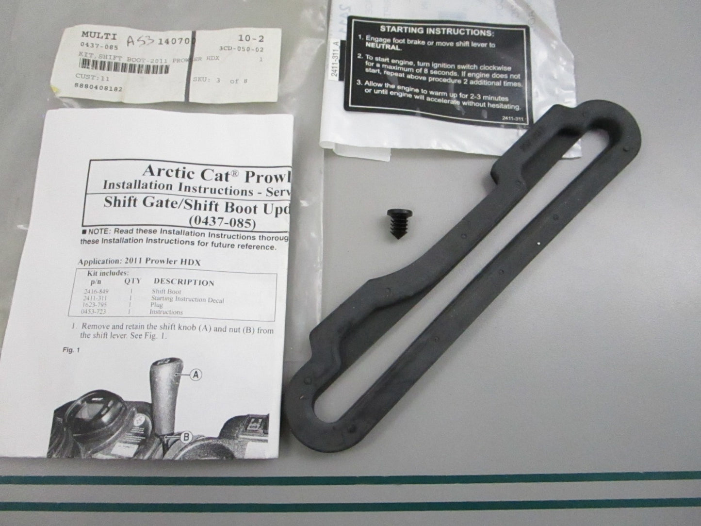 NEW OEM 0437-085 Arctic Cat Boot Kit 0810