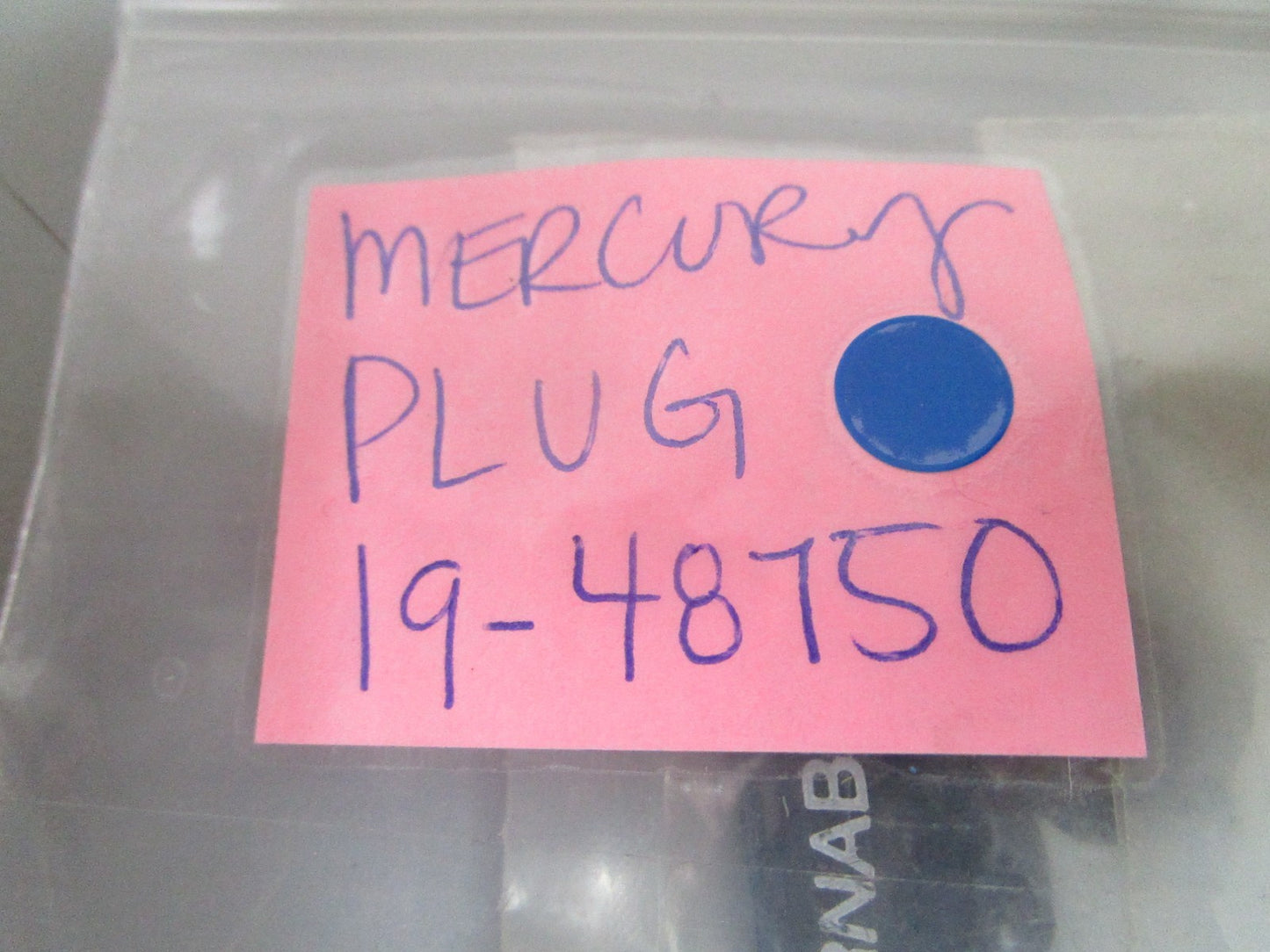 NEW OEM 19-48750 Mercury Quicksilver Plug 0810