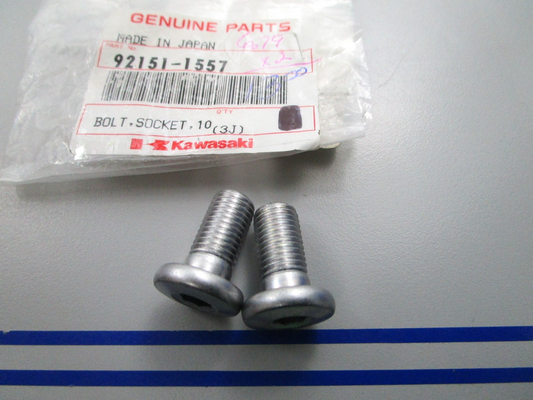 NEW OEM (LOT OF 2) Kawasaki 92151-1557 10 x 20 Socket Bolt 0810