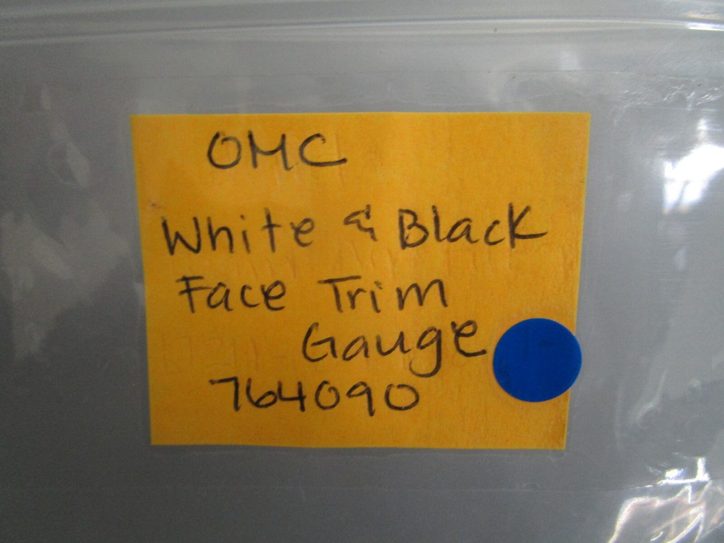 *NEW OEM* 0820 OMC Johnson Evinrude White & Black Face Trim Gauge 764090