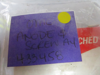 *NEW OEM* 0810 OMC Johnson Evinrude Anode & Screw Assembly 433458 0433458