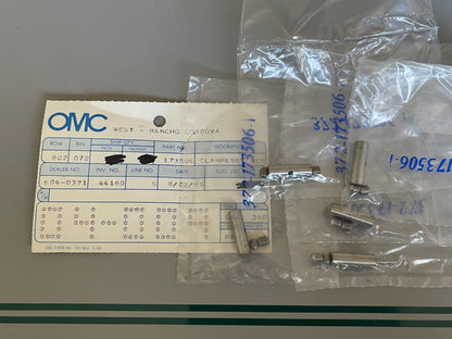 NEW OEM (LOT OF 5) 173506 0173506 OMC Johnson Evinrude Clamp & Screw Set 0810