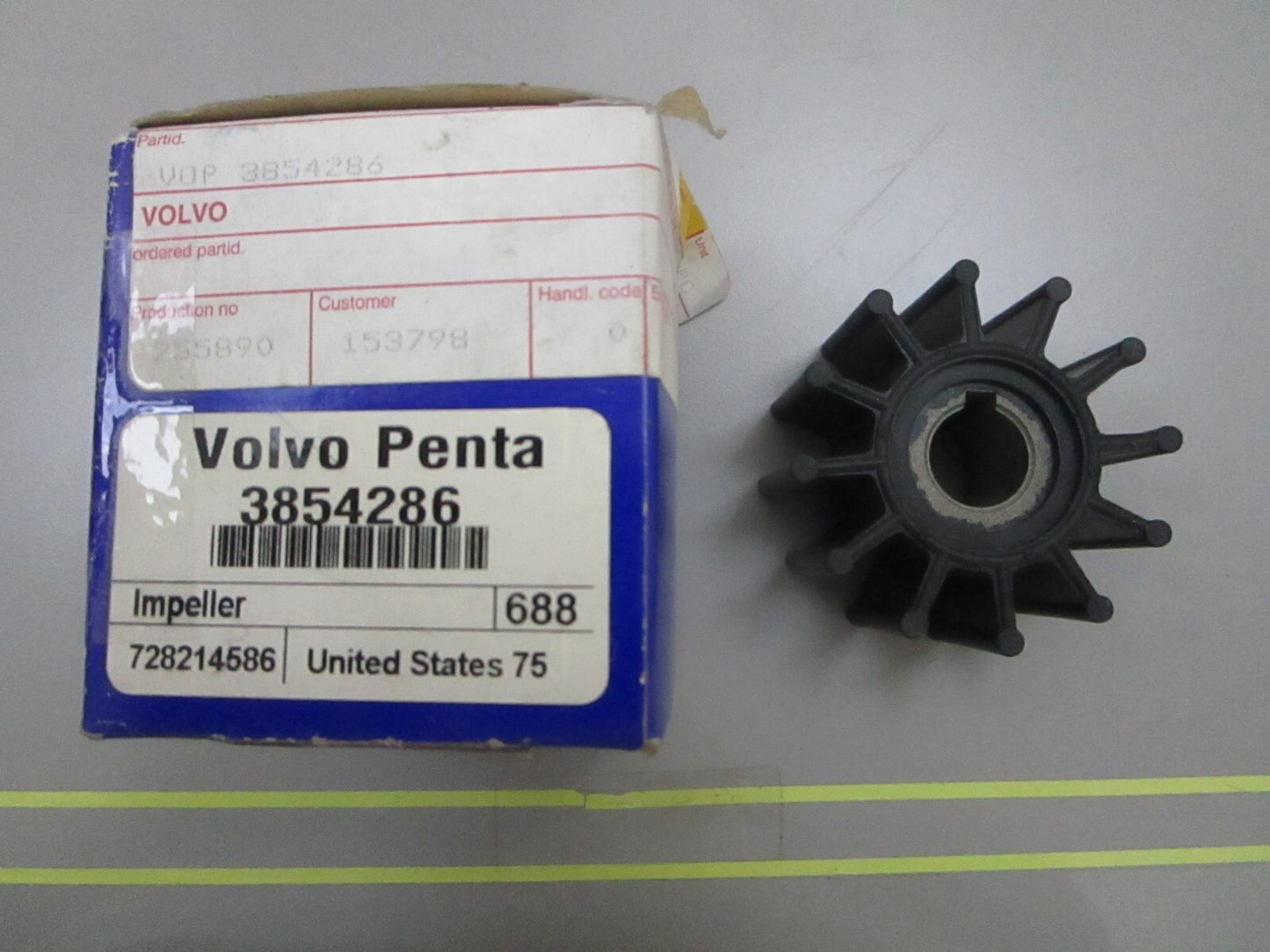 *NEW OEM* 0810 Volvo Penta Impeller 3854286