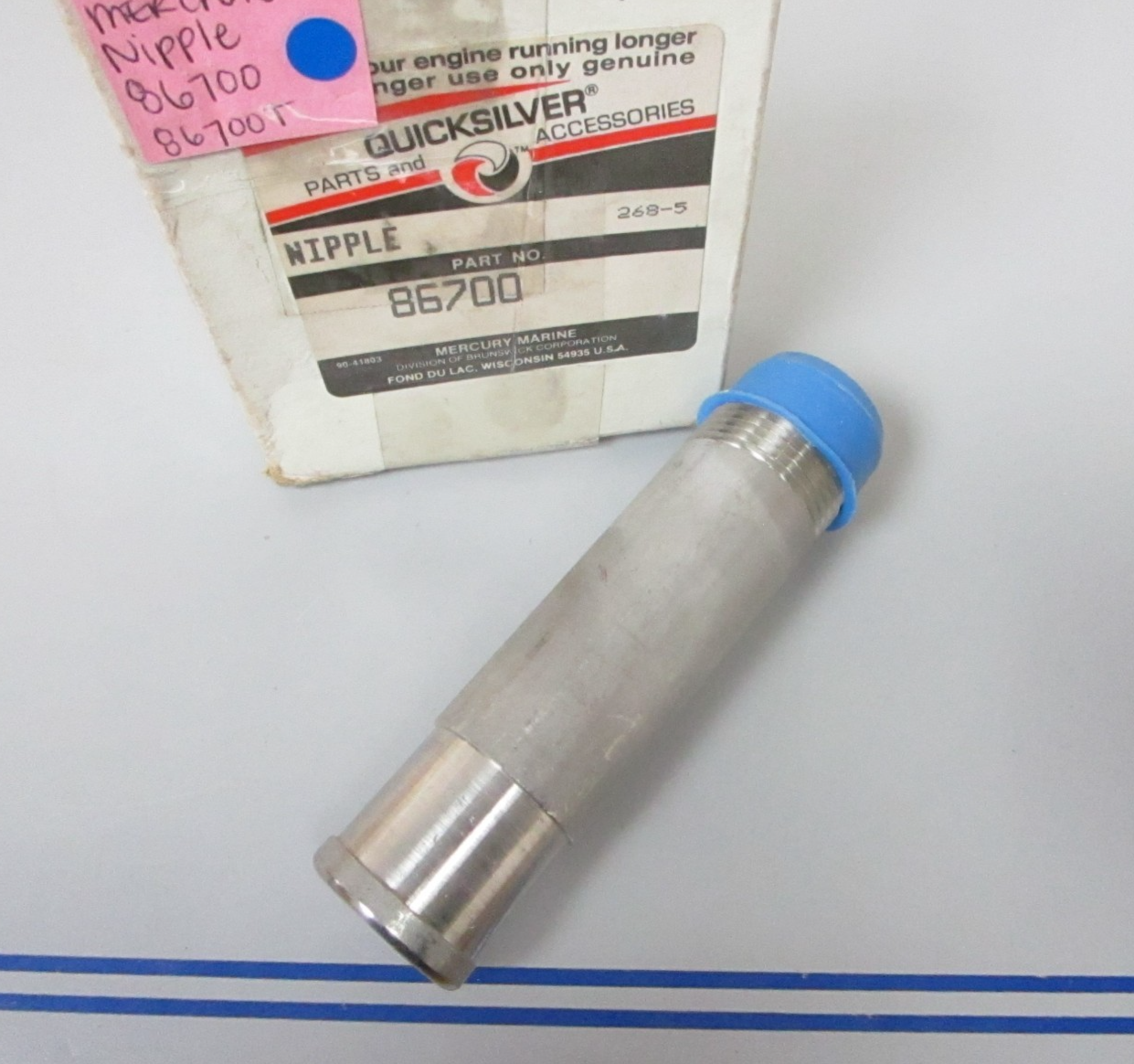NEW OEM 86700 86700T Mercury Quicksilver Nipple 0720