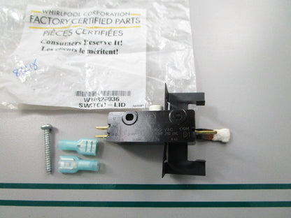 NEW OEM W10820036 Whirlpool Lid Switch 0810