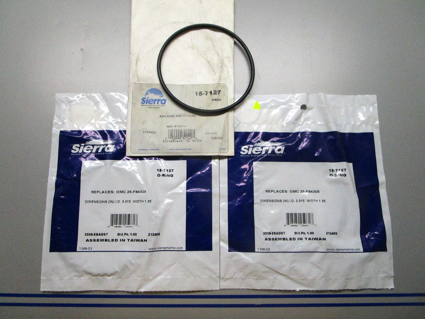 *NEW* (LOT OF 3) 0810 Sierra O-Ring 18-7127 Replaces: 25-F84305