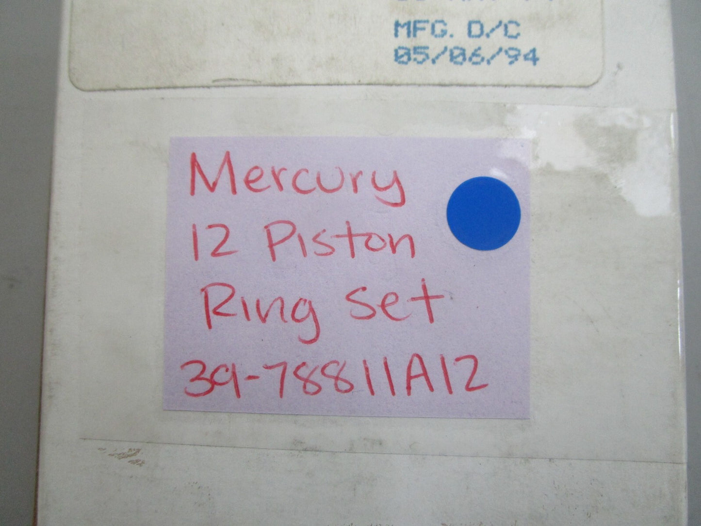 *NEW OEM* 0810 Mercury Quicksilver 12 Piston Ring Set 39-78811A12