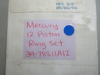 *NEW OEM* 0810 Mercury Quicksilver 12 Piston Ring Set 39-78811A12