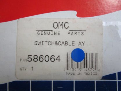 *NEW OEM* 0820 OMC Johnson Evinrude Switch & Cable Ay 586064 0586064