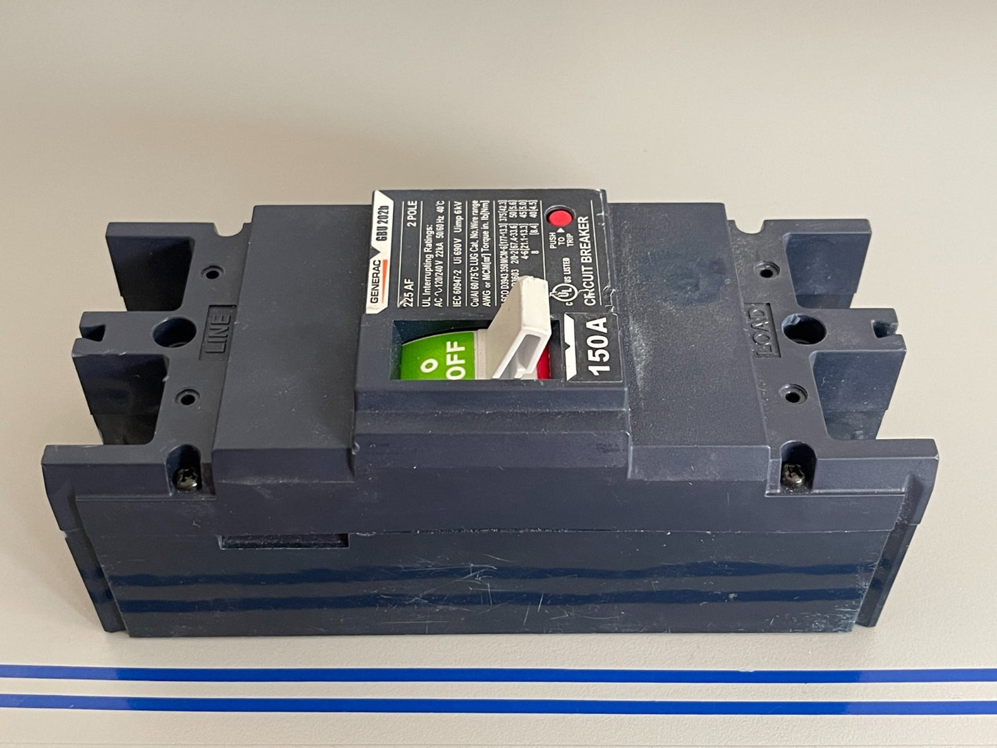 *NEW OEM* 0720 Generac 225AF 150AMP 120/240V 2 Pole Circuit Breaker GBU 202B