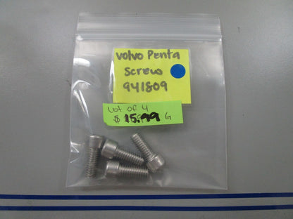*NEW OEM* (LOT OF 4) 0770 Volvo Penta Screw 941809 0941809