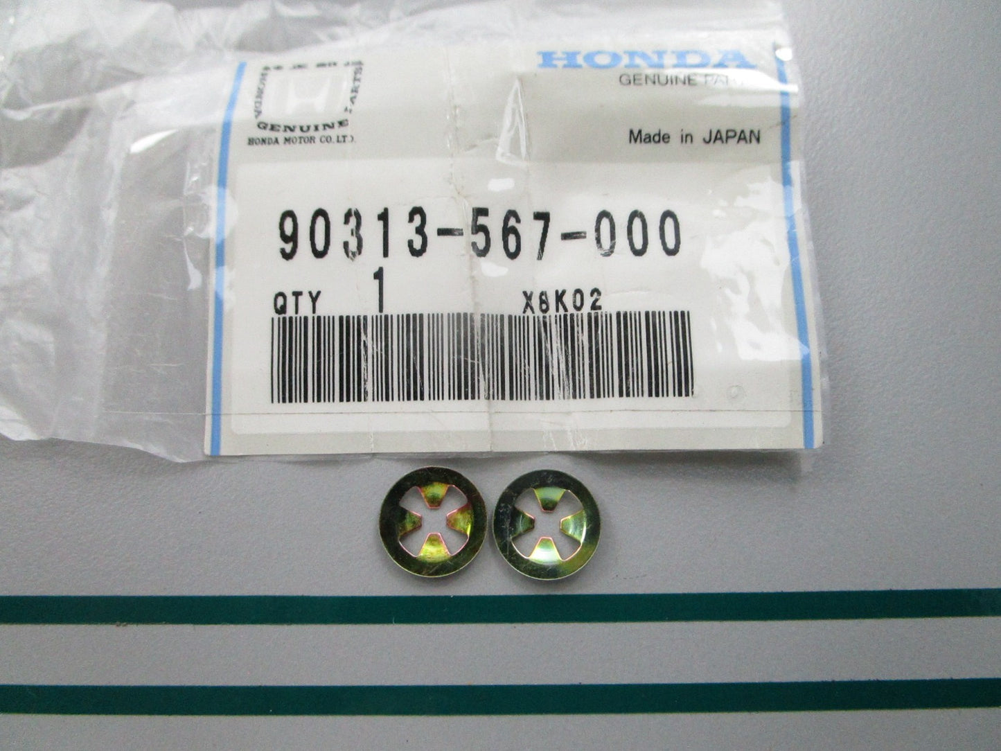 NEW OEM (LOT OF 2) 90313-567-000 Honda 3mm Speed Nut 0810