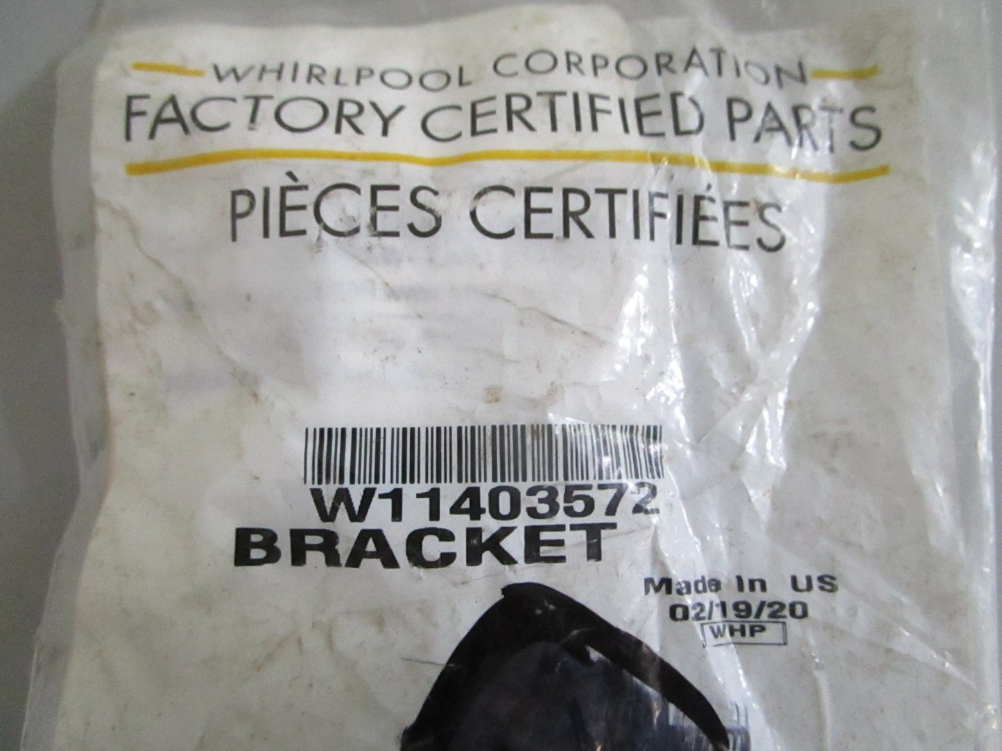 Whirlpool NEW OEM Appliance Bracket W11403572 NOS Genuine Factory Part 0820