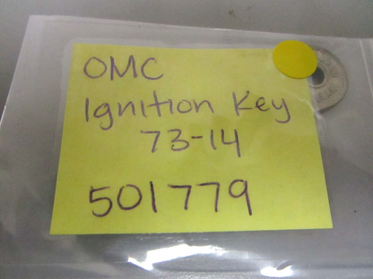 *NEW OEM* 0810 OMC Johnson Evinrude Ignition Key 73-14 501779 0501779