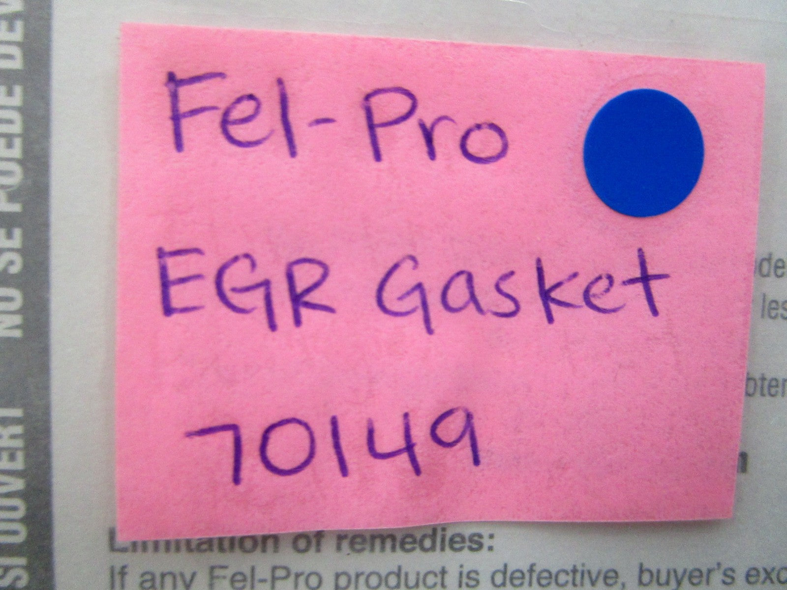 *NEW* 0810 Fel-Pro EGR Gasket 70149