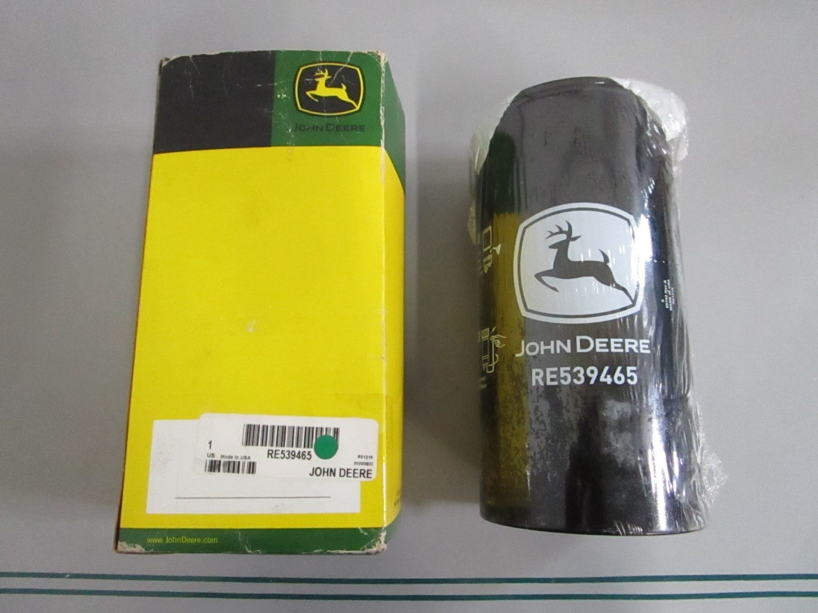 John Deere RE539465 Primary Fuel Filter 10 Micron Spin-On Tractor NEW OEM 0820