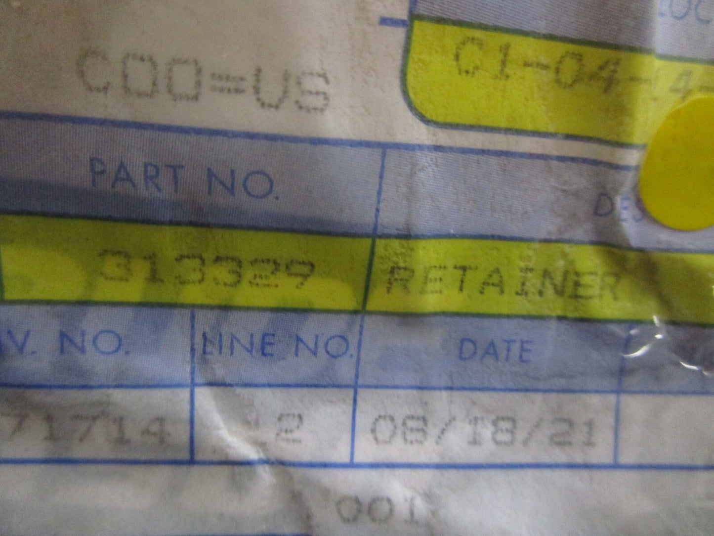 *NEW OEM* 0810 OMC Johnson Evinrude Retainer 313329 0313329