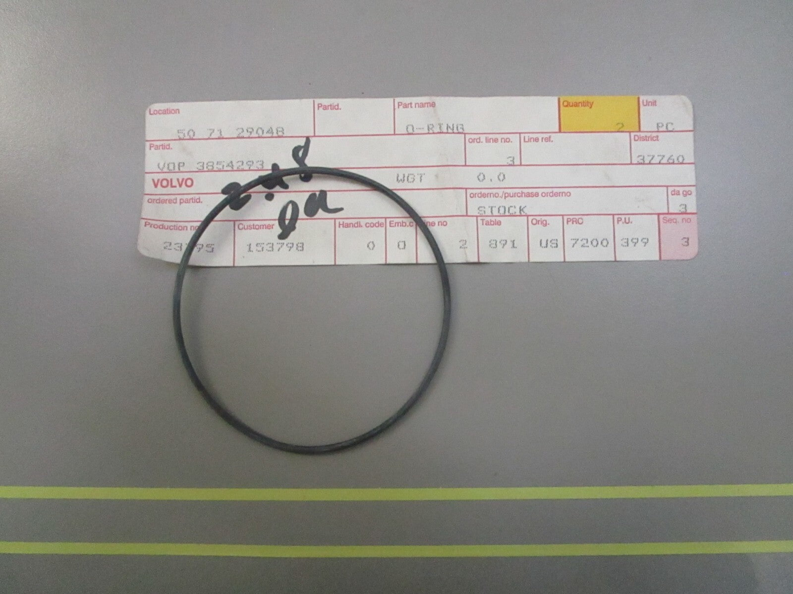 *NEW OEM* 0810  Volvo Penta O-Ring 3854293