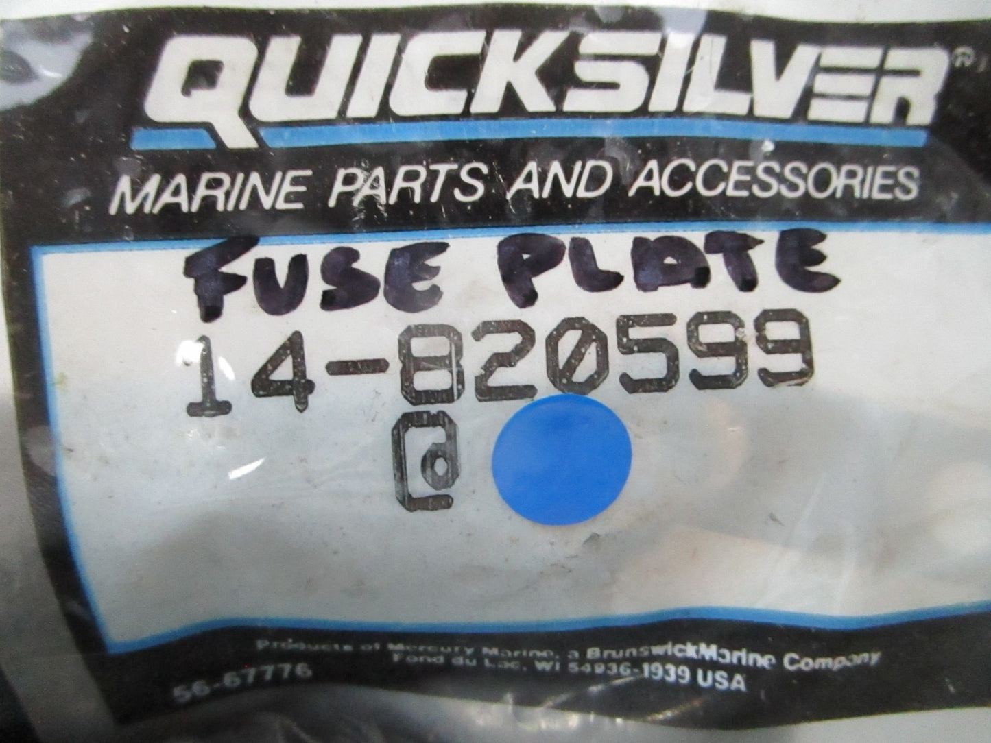 *NEW OEM* 0810 Mercury Quicksilver Fuse Plate 14-820599