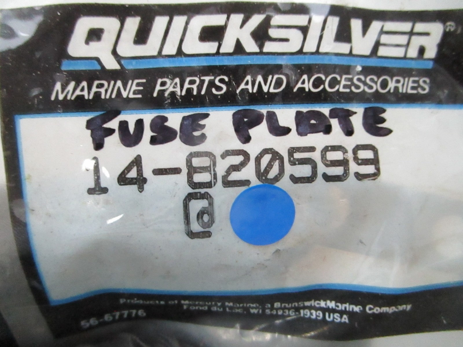 *NEW OEM* 0810 Mercury Quicksilver Fuse Plate 14-820599