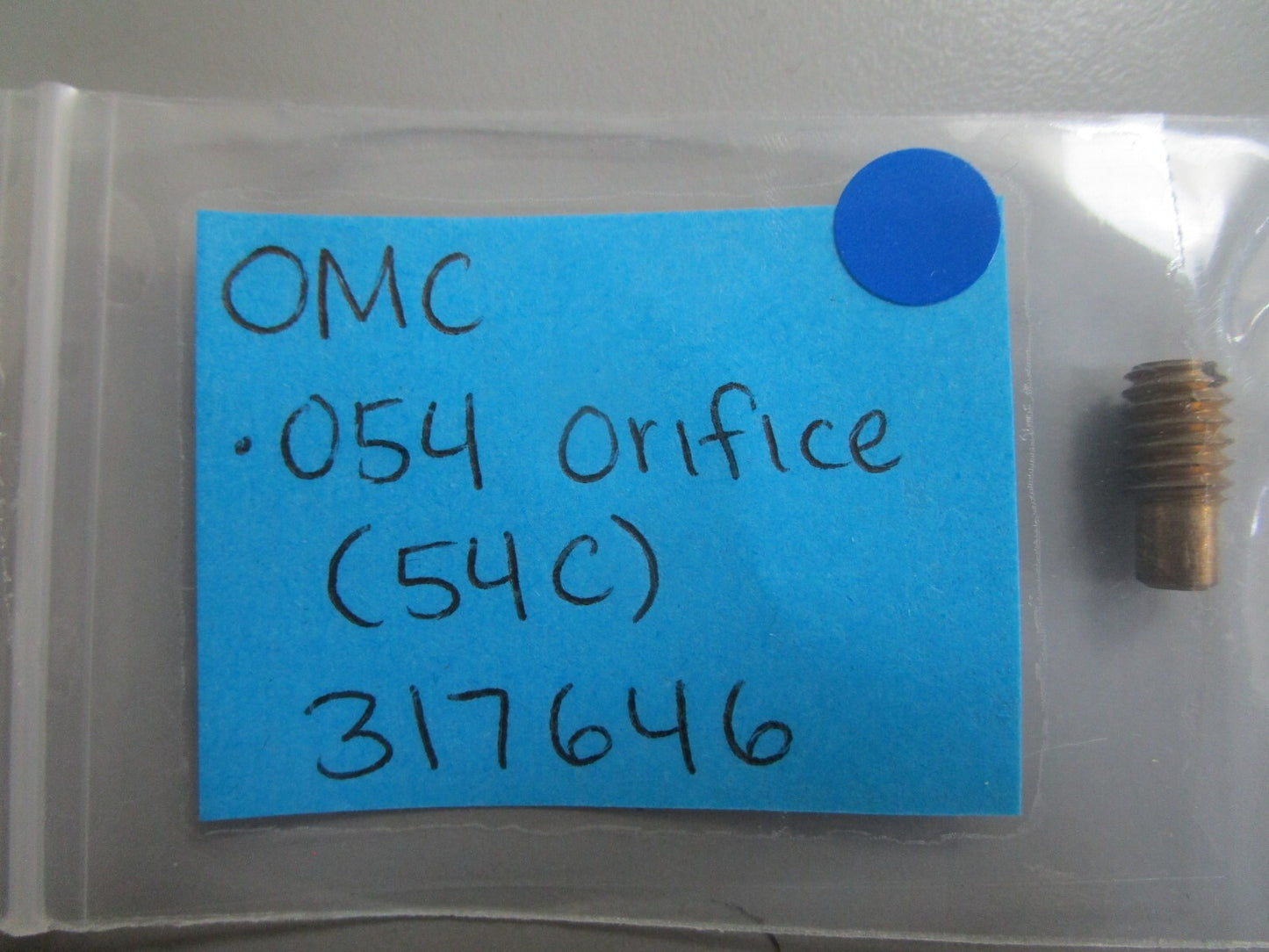 *NEW OEM* 0810 OMC Johnson Evinrude .054 Orifice (54C) 317646 0317646