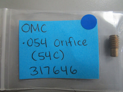 *NEW OEM* 0810 OMC Johnson Evinrude .054 Orifice (54C) 317646 0317646