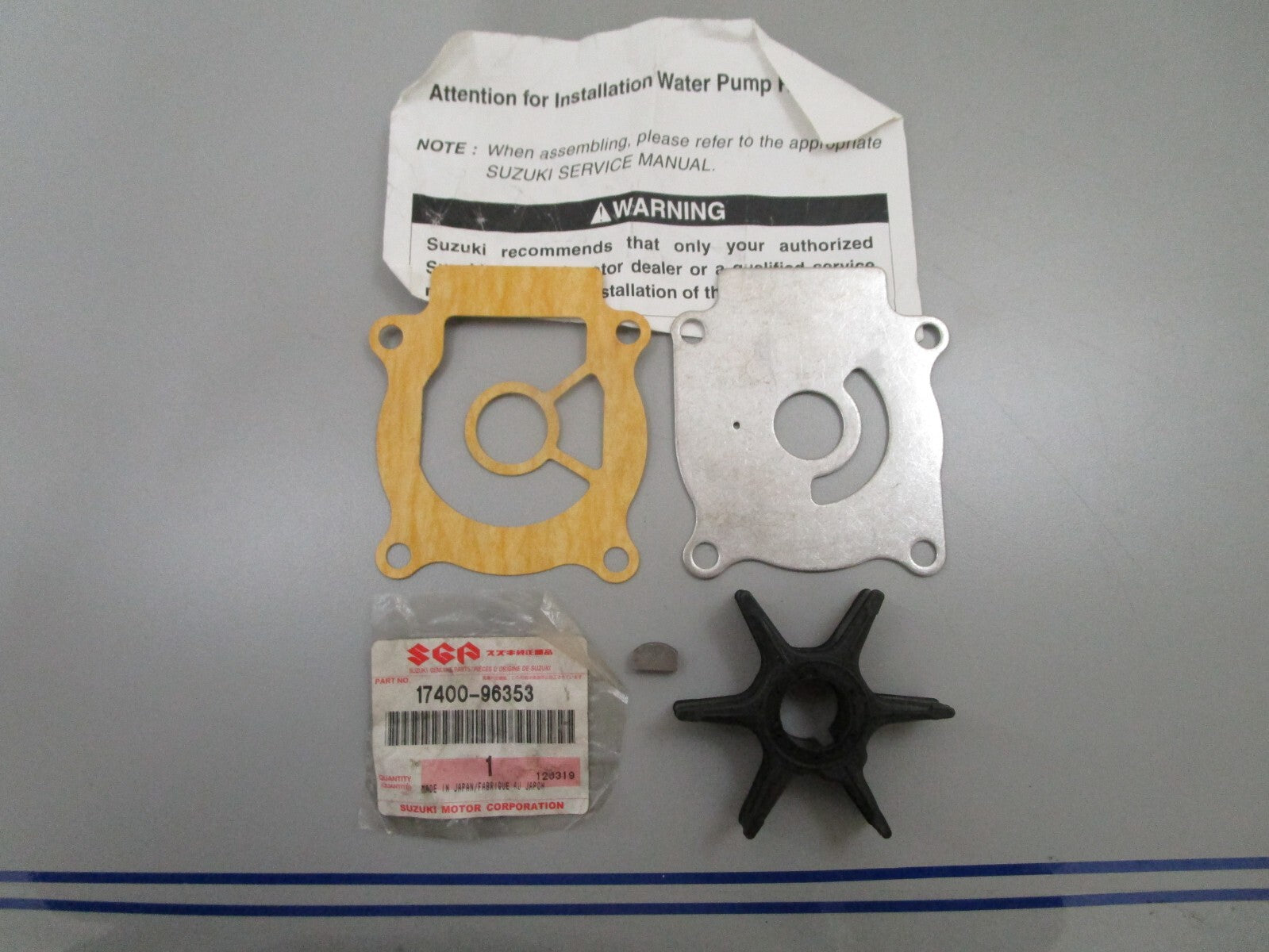 *NEW OEM* 0810 Suzuki Water Pump Kit 17400-96353