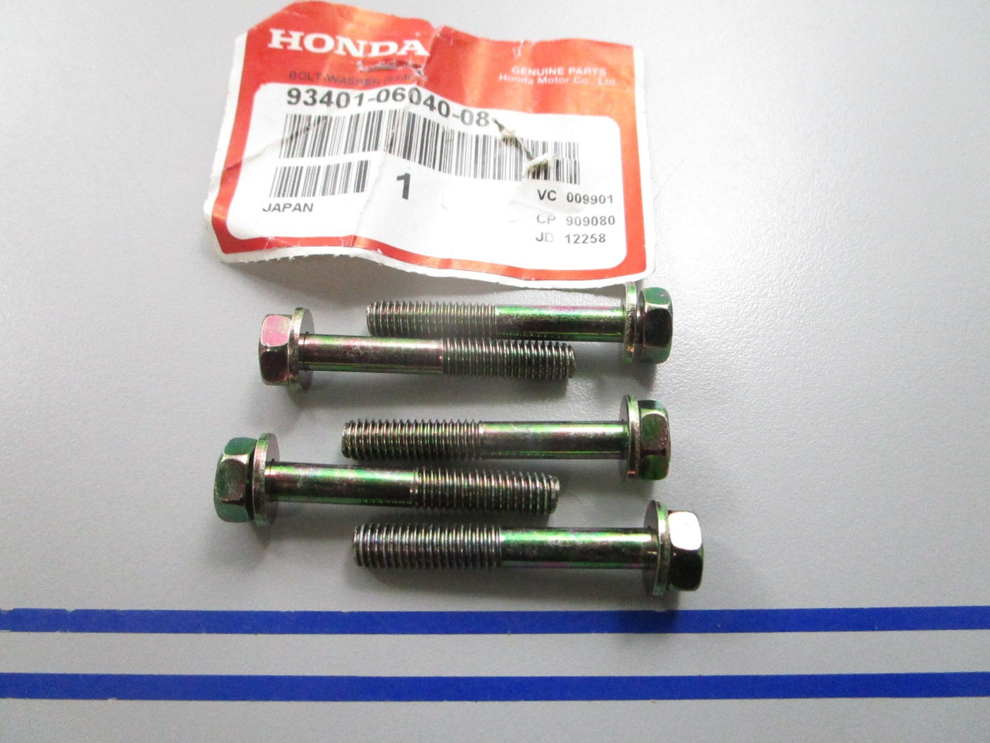 NEW OEM (LOT OF 5) 93401-06040-08 Honda Washer Bolt 0810