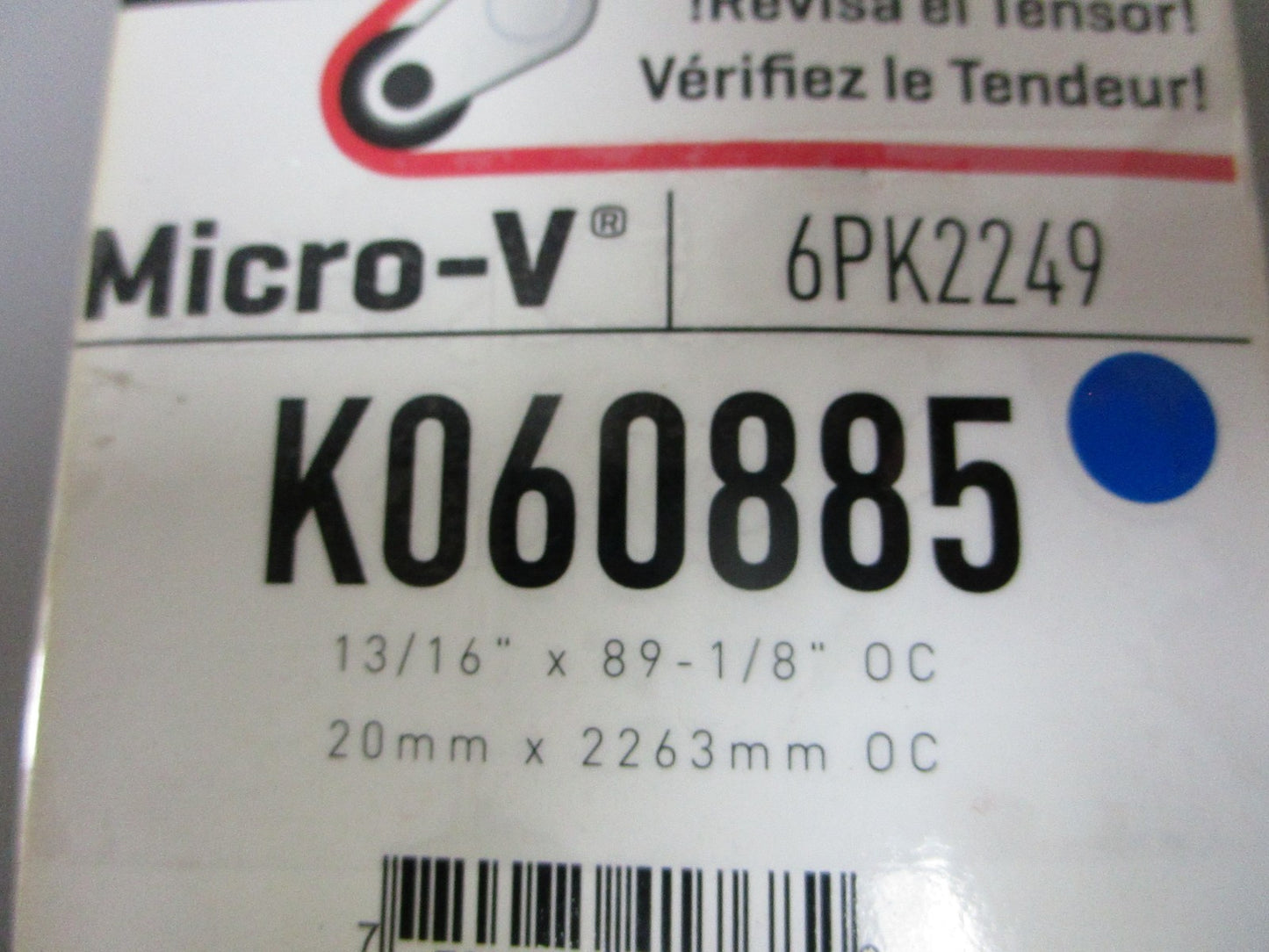 NEW K060885 Gates Micro-V 13/16" x 89 ⅛" Serpentine Belt 0720