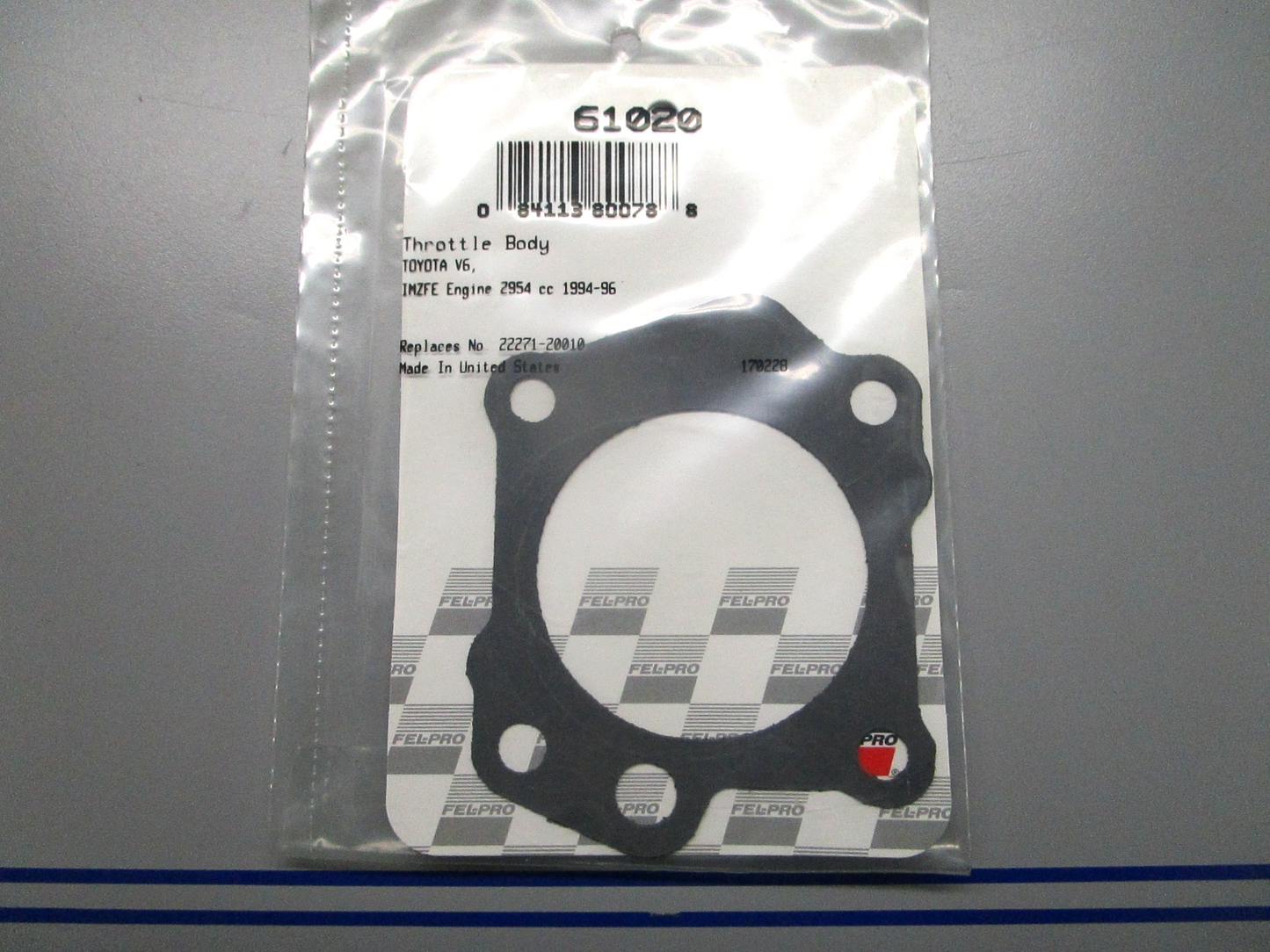 *NEW* 0810 Fel-Pro Throttle Body Gasket 61020