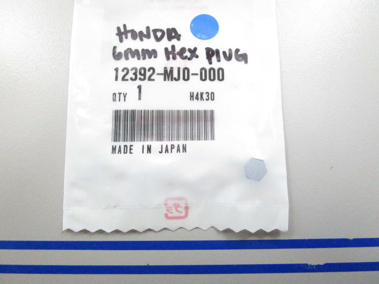 *NEW OEM* 0810 Honda 6mm Hex Plug 12392-MJ0-000