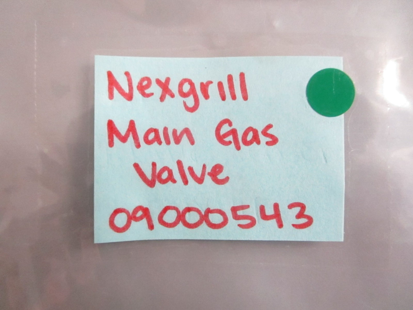 NEW OEM 09000543 Nexgrill Main Gas Valve 0820