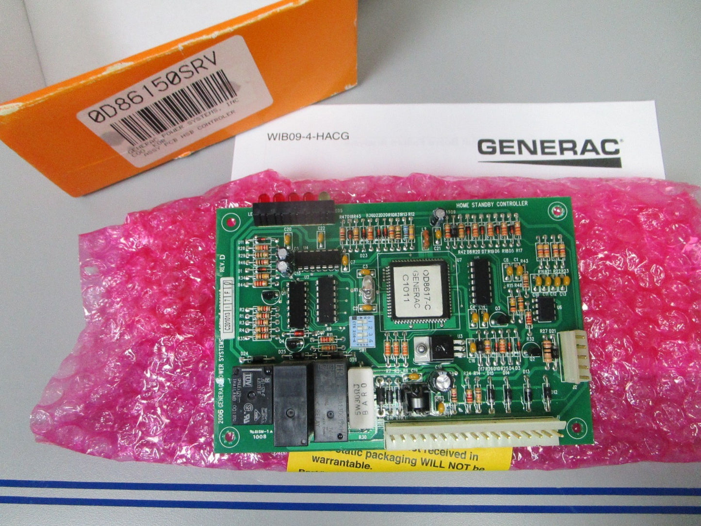 NEW OEM 0D86150SRV Generac PCB HSB Circuit Board Controller 0720