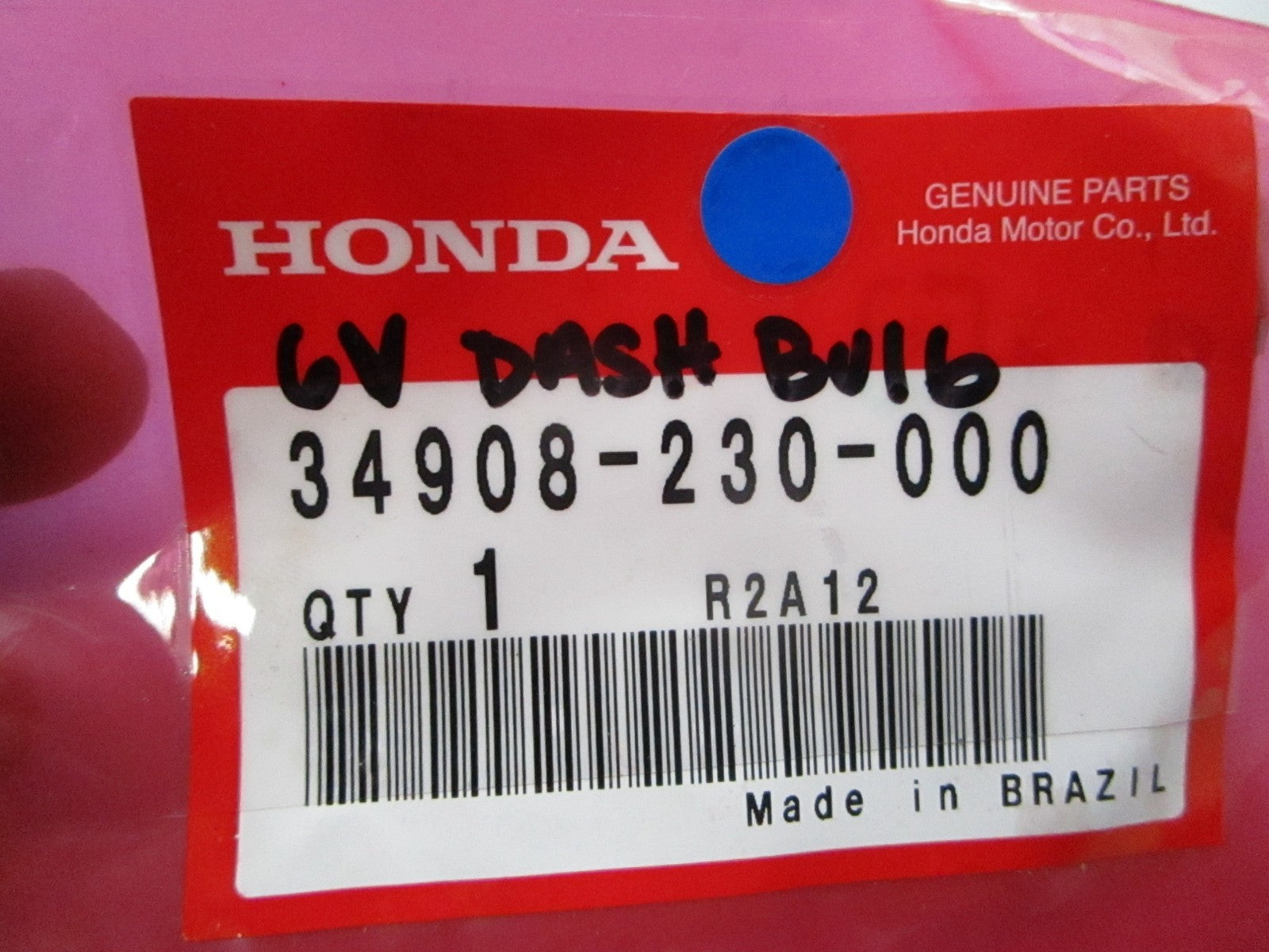 *NEW OEM* 0810 Honda 6V Dash Bulb 34908-230-000