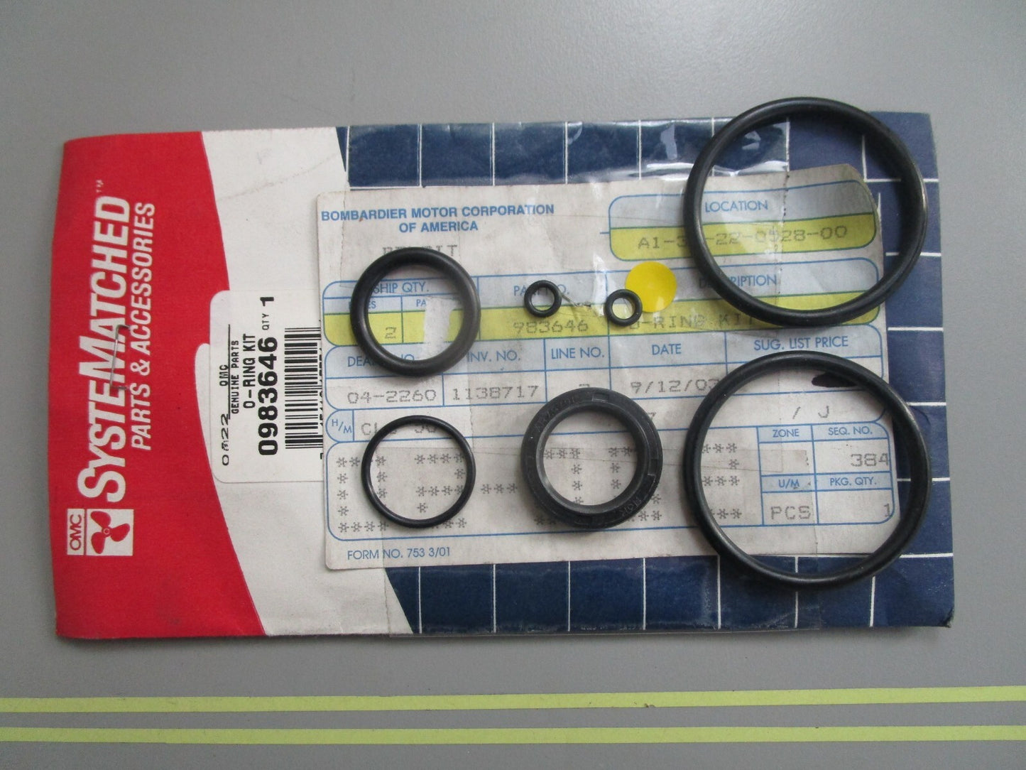 *NEW OEM* 0810 OMC Johnson Evinrude O-Ring Kit 983646 0983646