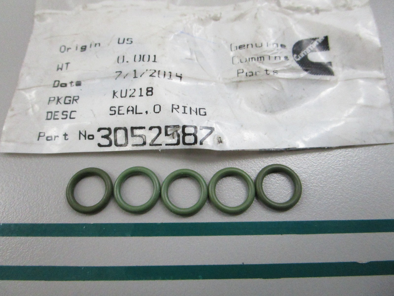 NEW OEM (LOT OF 5) 3052587 Cummins O-Ring 0810