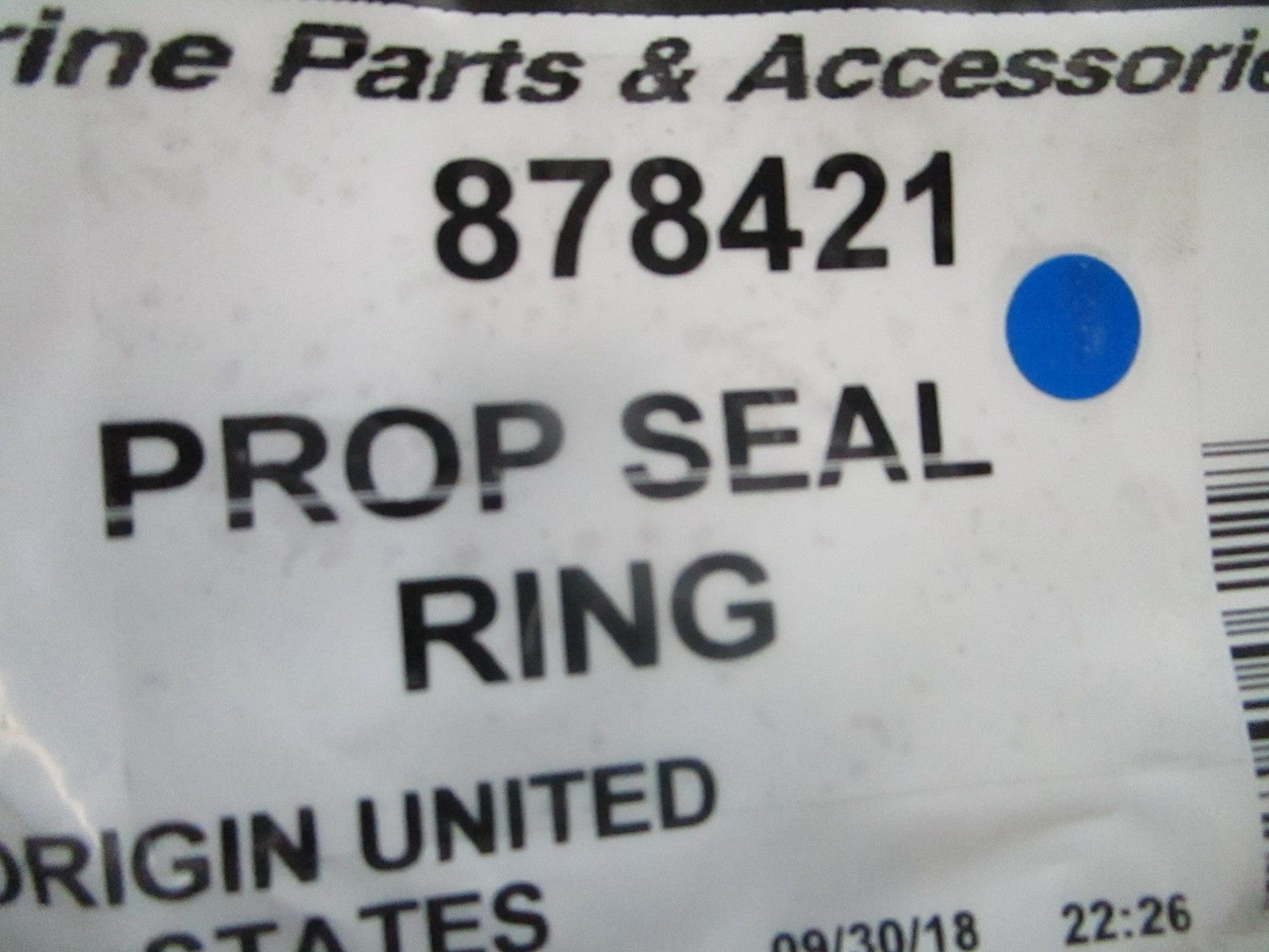 *NEW OEM* 0810 Mercury Quicksilver Prop Seal Ring 878421