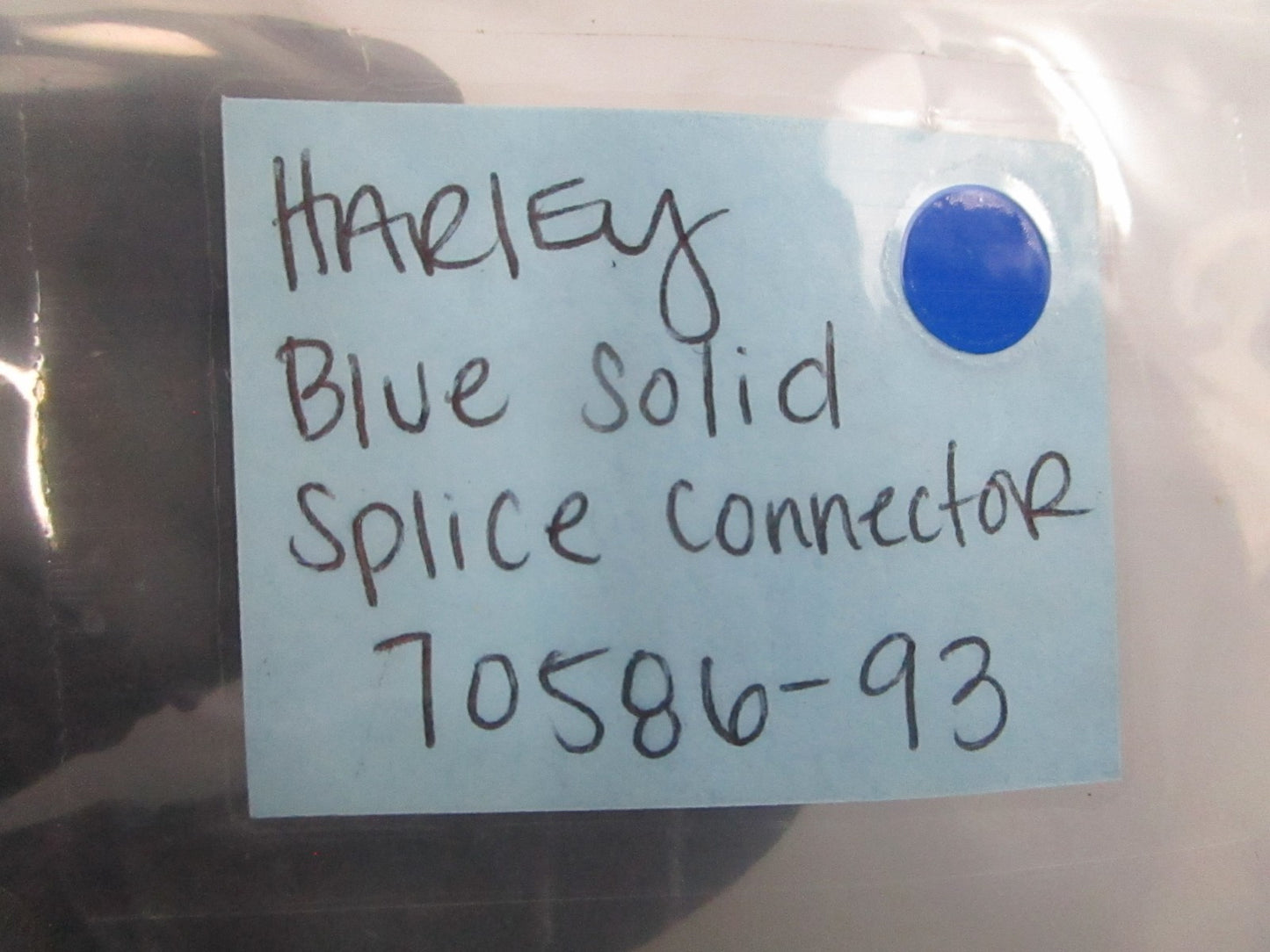 *NEW OEM* (LOT OF 3) 0810 Harley Davidson Blue Solid Splice Connector 70586-93