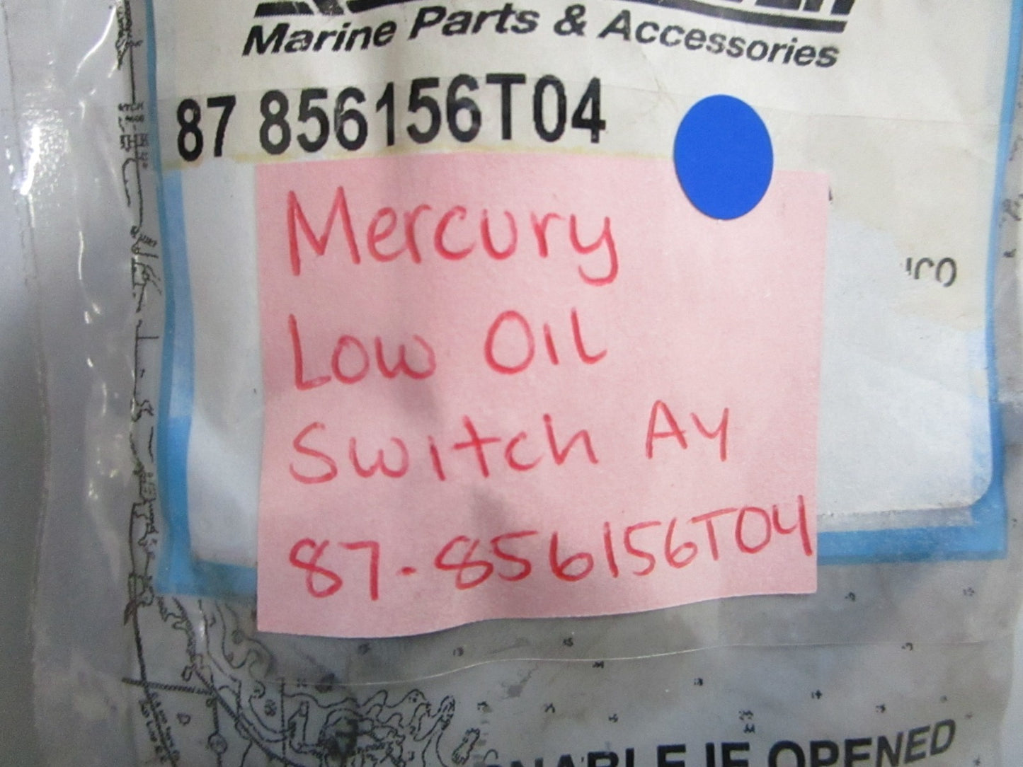 *NEW OEM* 0810 Mercury Quicksilver Low Oil Switch Assembly 87-856156T04