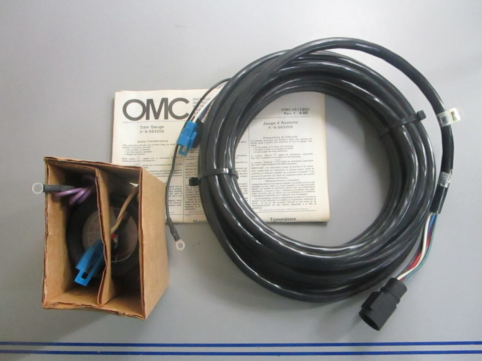 *NEW OEM* 0820 OMC Johnson Evinrude Trim Gauge Wiring Harness Kit 583206 0583206