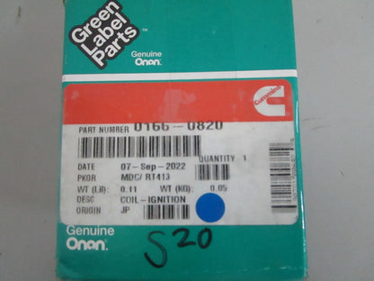 *NEW OEM* 0820 Onan Cummins Ignition Coil 0166-0820
