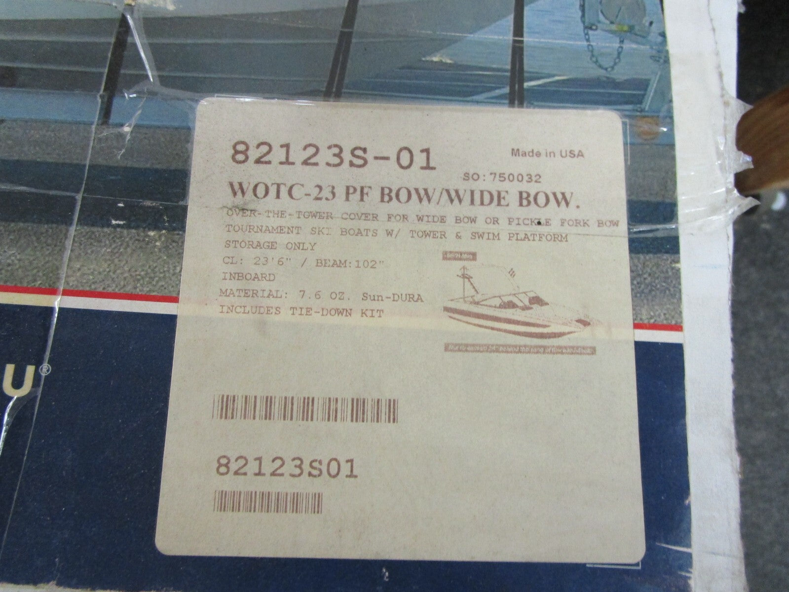 *NEW* 0720 Carver WOTC-23 PF Over The Tower Cover & Tie Down Kit 82123S-01