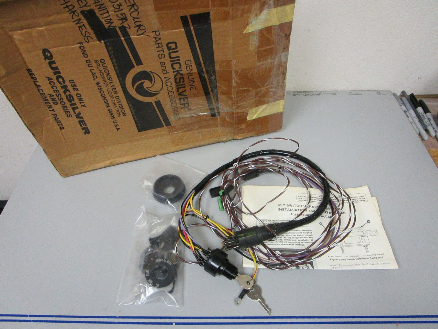 *NEW OEM* 0720 Mercury Quicksilver Ignition Key & Harness Assembly 90315A2
