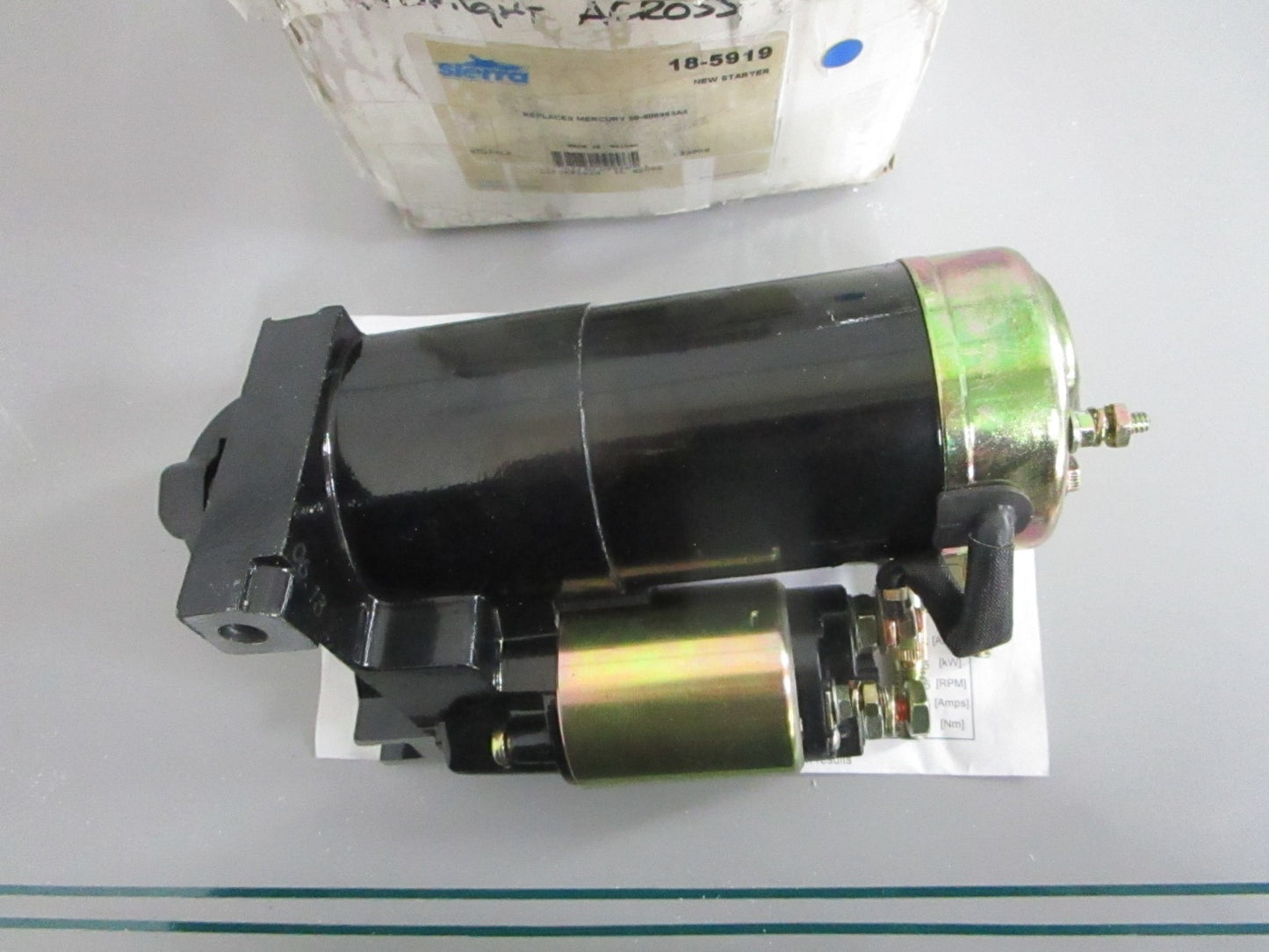 NEW 18-5919 Sierra Starter Replaces: 50-806963A4 Mercury 0820